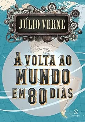 Capa do livro A Volta ao Mundo em 80 Dias, de Júlio Verne