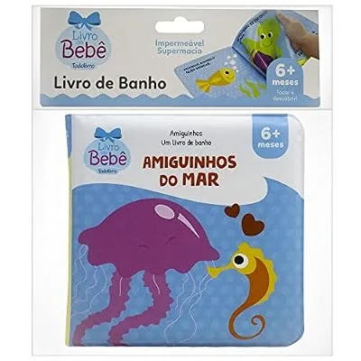 Capa do livro Amiguinhos — Um Livro de Banho: Amiguinhos do Mar, de Roberto Belli