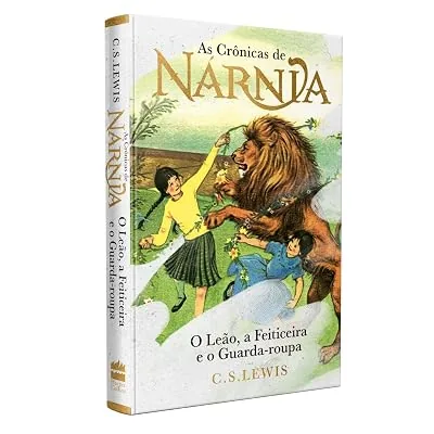 Capa do livro As Crônicas de Nárnia: O Leão, a Feiticeira e o Guarda-Roupa, de C. S. Lewis