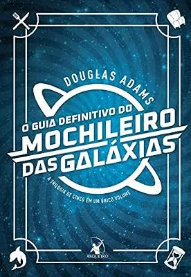 Capa do livro O Guia Definitivo do Mochileiro das Galáxias, de Douglas Adams