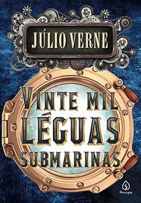 Capa do livro Vinte Mil Léguas Submarinas, de Júlio Verne