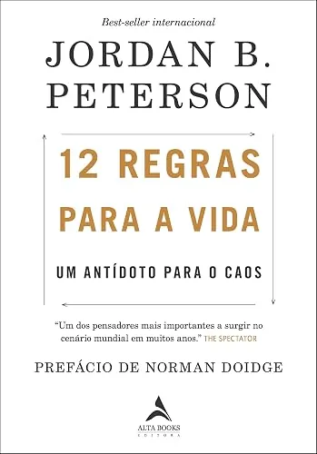 Capa do livro 12 Regras para a Vida: Um Antídoto para o Caos, de Jordan B. Peterson