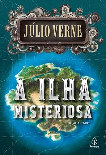 Capa do livro A Ilha Misteriosa, de Júlio Verne