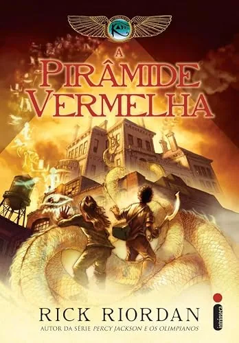 Capa do livro A Pirâmide Vermelha, de Rick Riordan