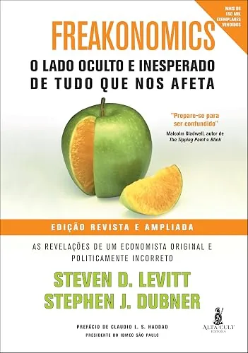 Capa do livro Freakonomics, de Steven D. Levitt e Stephen J. Dubner