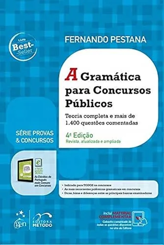 Capa do livro A Gramática para Concursos Públicos, de Fernando Pestana