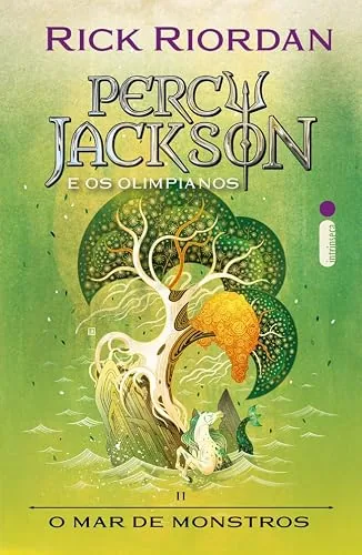 Capa do livro O Mar de Monstros, de Rick Riordan
