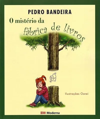 Capa do livro O Mistério da Fábrica de Livros, de Pedro Bandeira