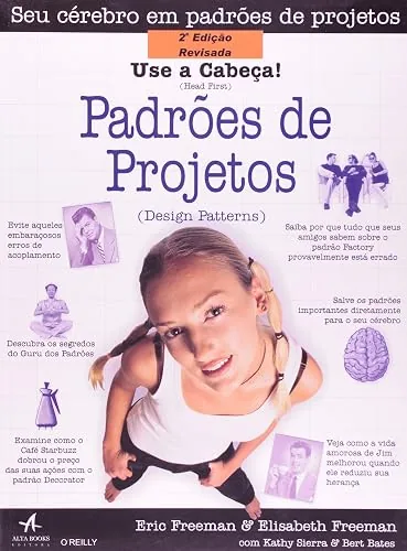 Capa do livro Use a Cabeça! Padrões de Projetos, de Eric Freeman e Elisabeth Freeman