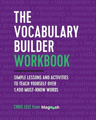 Capa do livro The Vocabulary Builder Workbook, de Chris Lele e Magoosh